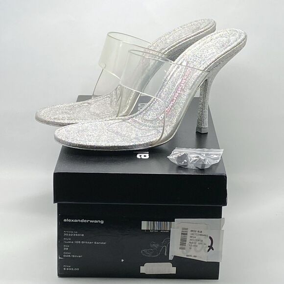 Alexander Wang Glitter Stiletto Sandals size 39 - Picture 13 of 15